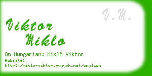 viktor miklo business card